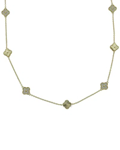 Belpearl Silver 11mm Pearl Necklace In Gold