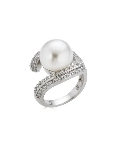 Belpearl Silver 12-11mm Pearl Cz Ring