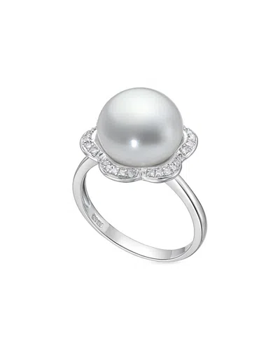 Belpearl Silver 12-11mm Pearl Cz Ring