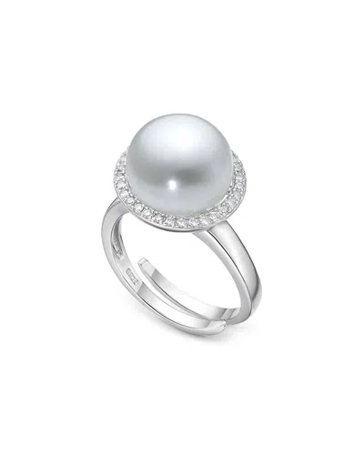 Belpearl Silver 12-11mm Pearl Cz Ring