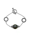 Belpearl Silver 12mm Tahitian Bracelet