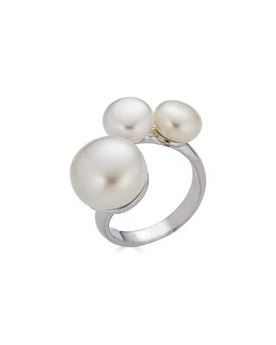Belpearl Silver 13-8.5mm Pearl Ring In Metallic