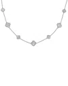 Belpearl Silver 14mm Pearl Cz Necklace In Metallic