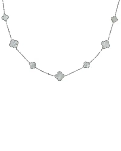 BELPEARL BELPEARL SILVER 14MM PEARL CZ NECKLACE