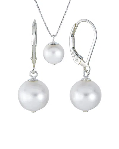 Belpearl Silver 8.5mm Pearl Earrings In Multi
