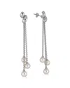 Belpearl Silver 8mm Freshwater Pearl Earrings