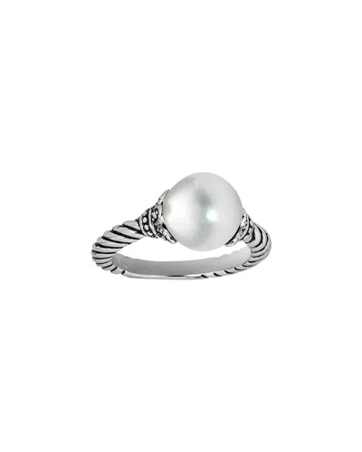 Belpearl Silver 8mm Pearl Ring In Metallic