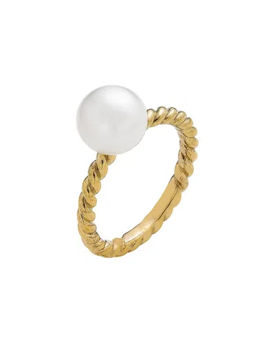 Belpearl Silver 8mm Pearl Ring In Gold