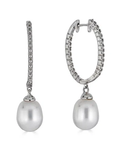 Belpearl Silver 9mm Freshwater Pearl Earrings