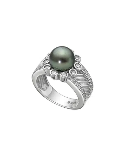 BELPEARL BELPEARL SILVER 9MM PEARL CZ RING