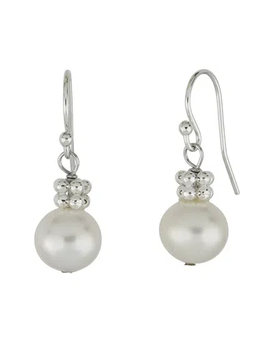 Belpearl Silver 9mm Pearl Dangle Earrings In Multi