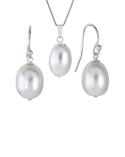 Belpearl Silver 9mm Pearl Earrings