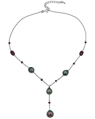 Belpearl Silver 9mm Pearl Necklace In Metallic