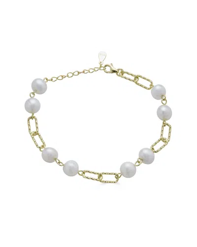 Belpearl Silver Pearl Bracelet In White