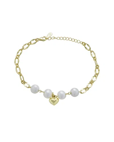 Belpearl Silver Pearl Bracelet In Gold