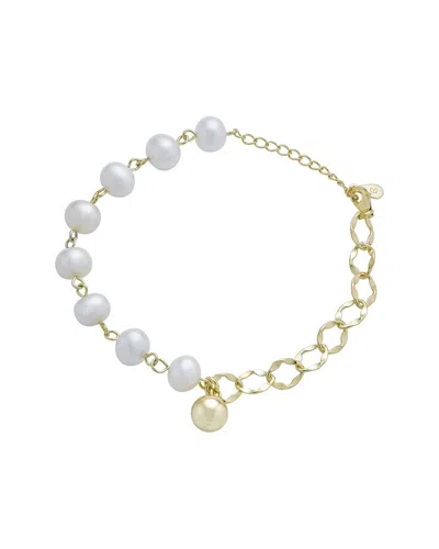 Belpearl Silver Pearl Bracelet In Gold