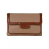 Belsac Women's Brown / Neutrals Chea Beige And Cognac Leather Clutch/ Crossbody In Brown