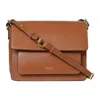 Belsac Women's Brown Pammi Cognac Leather Crossbody In Brown