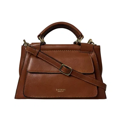 Belsac Women's Brown Rachel Cognac Leather Crossbody