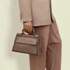 Belsac Women's Grey Rachel Taupe Leather Crossbody In Gray