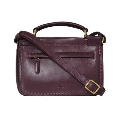 Belsac Women's Red Naja Burgundy Leather Crossbody