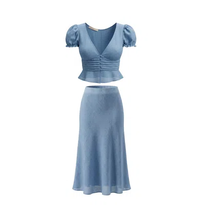 Belsize25 Blue Belair French Jacquard Ocean Blue Set