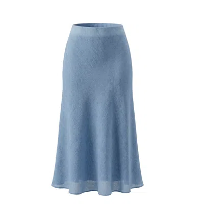 Belsize25 Women's Blue Belair Ocean Blue Jacquard Skirt