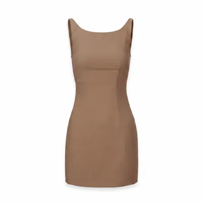 Belsize25 Women's Oto Series – Office To Off-duty Mini Dress In Brown
