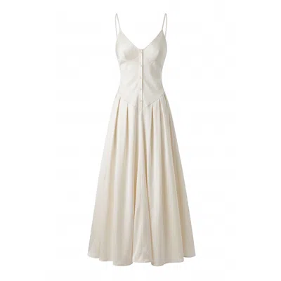 Belsize25 Women's White Satin Bridal Dress
