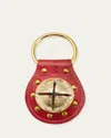 Belsnickel Enterprises Round Bell Leather Doorknob Hanger, Red In Red