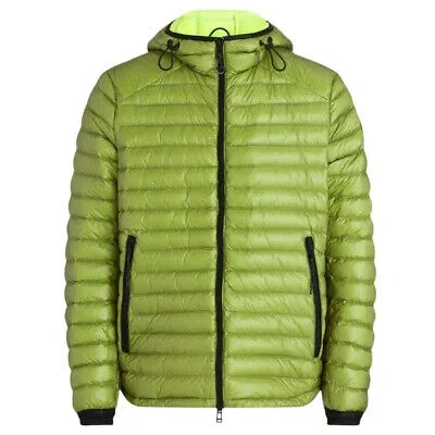 Pre-owned Belstaff Airspeed Neon Yellow Down Filled Jacket