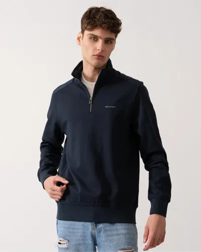 Belstaff Alloy Mens Quarter Zip Sweatshirt In Black