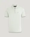 Belstaff Alloy Zip Short Sleeve Polo Shirt White In Mercury
