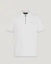 Belstaff Alloy Zip Short Sleeve Polo Shirt White In White