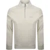 Belstaff Alloy Quarter Zip Sweatshirt Beige In Neutral