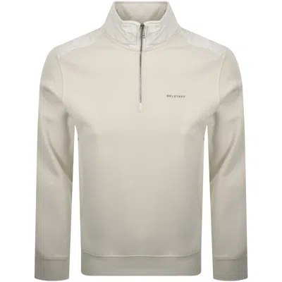Belstaff Alloy Quarter Zip Sweatshirt Beige