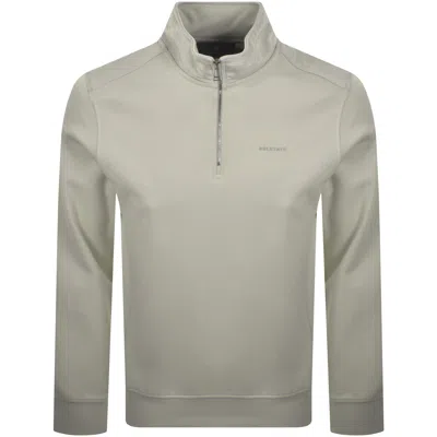 Belstaff Alloy Quarter Zip Sweatshirt Grey In Gray