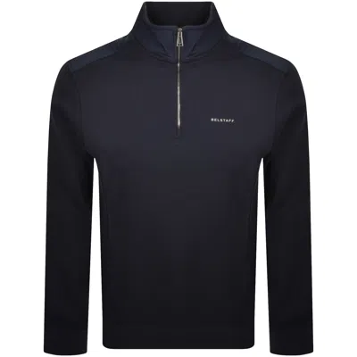 Belstaff Alloy Quarter Zip Sweatshirt Navy