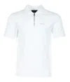 Belstaff Alloy Zip Short Sleeve Polo Shirt White In White