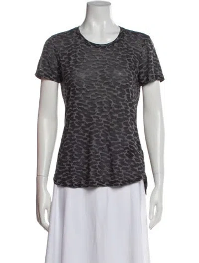 Pre-owned Belstaff Animal Print Crew Neck T-shirt In Gray
