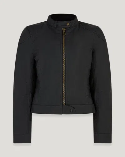 Belstaff Bamburgh Motorcycle Jacket Waxed Cotton In Black