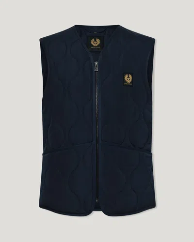 Belstaff Base Gilet Quilted Recycled Nylon In Black
