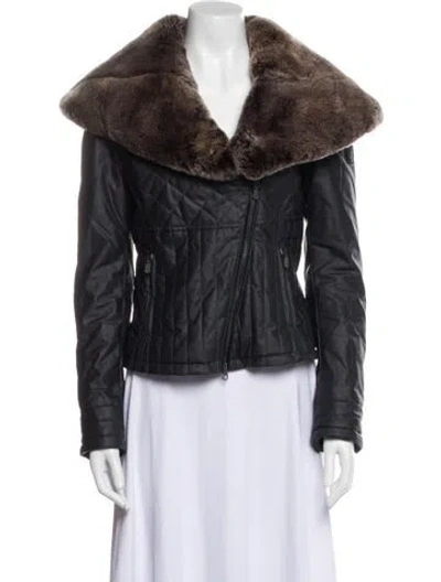 Pre-owned Belstaff Biker Jacket In Blue