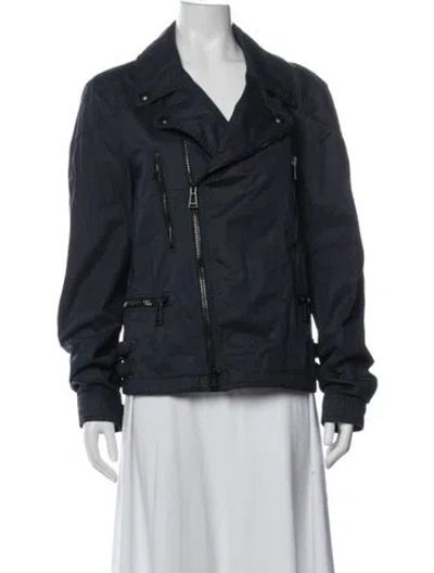 Pre-owned Belstaff Biker Jacket In Blue