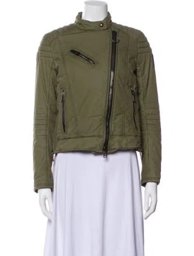 Pre-owned Belstaff Biker Jacket In Green