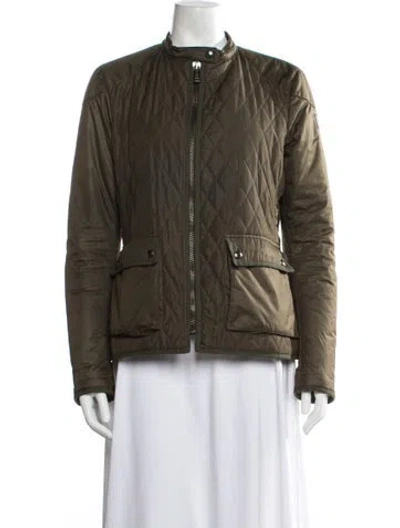 Pre-owned Belstaff Biker Jacket In Green