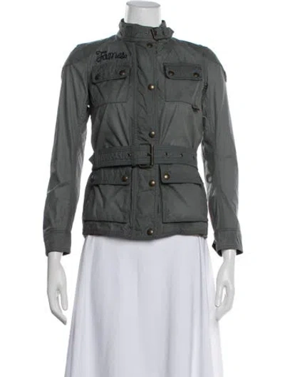 Pre-owned Belstaff Biker Jacket In Green