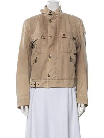 Pre-owned Belstaff Biker Jacket In Neutrals