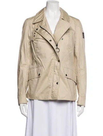 Pre-owned Belstaff Biker Jacket In Neutrals