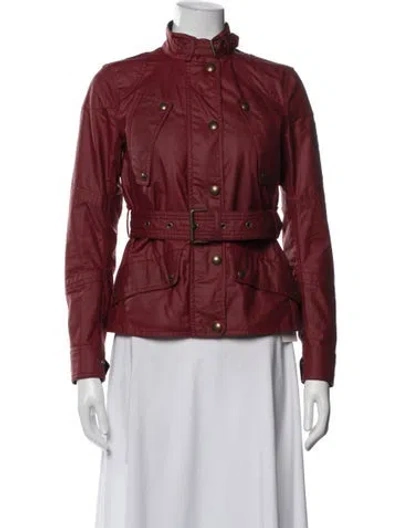 Pre-owned Belstaff Biker Jacket In Red